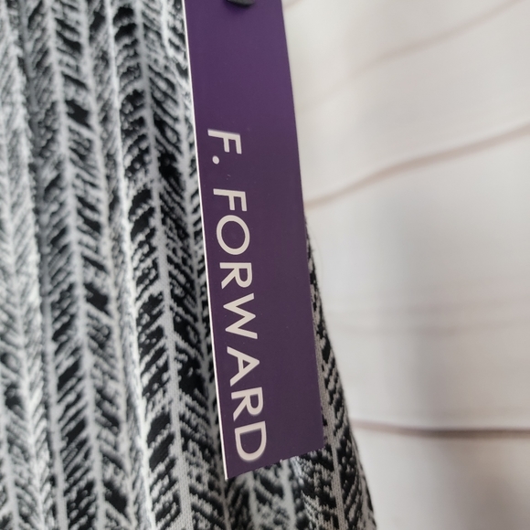 F. Forward Black White Pants Size L NWT #B61 - Picture 5 of 6